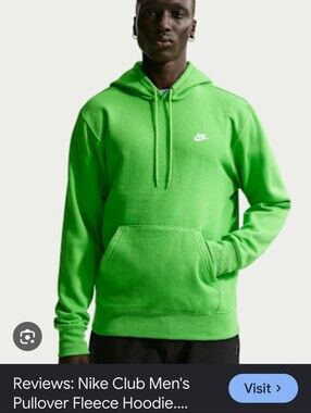Nike Men’s Lime Green Pullover Hoodie